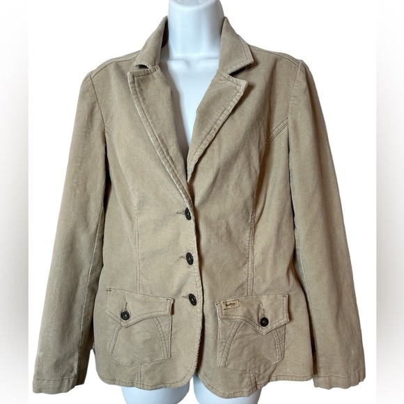 Levi Strauss Vintage Blazer Light Tan Corduroy Women’s Medium - Picture 3 of 14
